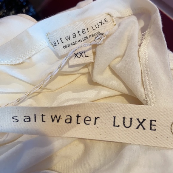 Saltwater Luxe Good As Gold Off White Sleeveless Muscle T Tank XXL - Picture 4 of 5